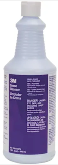 CLEANER, CREME, 3M, READY TO USE, 1 QT, 12/CT MAIN